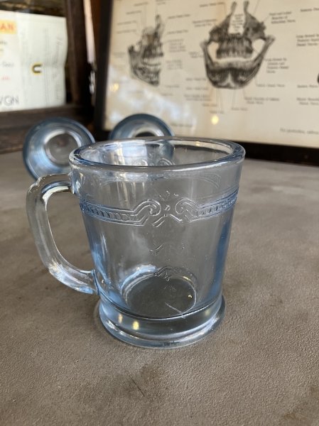 画像10: 1940'S　Fire-King　サファイアブルー　フィルビー　最初期　刻印無し　ファイヤーキング　Dハンドルマグ　ヘヴィーウエイト　アンティーク　ビンテージ (10)