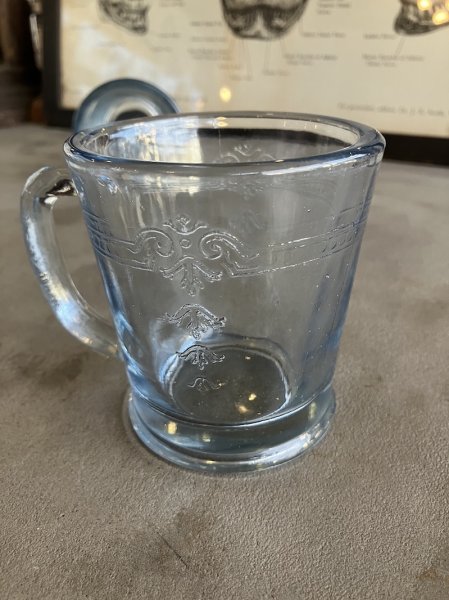 画像16: 1940'S　Fire-King　サファイアブルー　フィルビー　最初期　刻印無し　ファイヤーキング　Dハンドルマグ　ヘヴィーウエイト　アンティーク　ビンテージ (16)