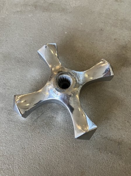 画像5: 1930'S 40'S　蛇口ハンドル　大型　C　W　バラ売　水栓　蛇口　プランビング　ヘヴィーブラス　ハンドル　アンティーク　ビンテージ (5)