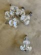 画像3: 1910'S 20'S　アーリーセンチュリー　ガラス取手　オクタゴン　八角形　中型　キャビネットノブ　ドロワープル　クリアガラス　アイアン　バラ売り　アンティーク　ビンテージ (3)