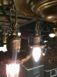 画像11: 1920'S30'S　アールデコ　シーリングライト　4灯　シャンデリア　真鍮　ベアバルブ　スイッチ付　装飾　アンティーク　ビンテージ (11)
