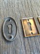 画像3: キーホール　keyhole　キープレート　スケルトンキー用　カギ穴プレート　真鍮　オーバル　スクエア　アンティーク　ビンテージ (3)