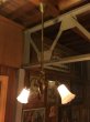 画像11: 19世紀後半　ガス灯 改　ヘヴィーミルクガラスシェード　シーリングライト　2灯　1890-1900's　アンティーク　ビンテージ (11)