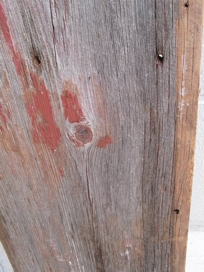 画像2: アンティーク　廃材　バーンウッド　30cm×30cm@　レッド　朱色　シャビー　アメリカ　old barn wood　ビンテージ