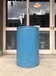 画像2: ブルーペイント　ペーパードラム缶　ファイバードラム　ダストボックス　trash can　ゴミ箱　スチール×硬質厚紙　超大型　アンティーク　ビンテージ (2)
