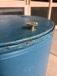 画像7: ブルーペイント　ペーパードラム缶　ファイバードラム　ダストボックス　trash can　ゴミ箱　スチール×硬質厚紙　超大型　アンティーク　ビンテージ (7)