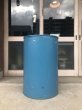 画像4: ブルーペイント　ペーパードラム缶　ファイバードラム　ダストボックス　trash can　ゴミ箱　スチール×硬質厚紙　超大型　アンティーク　ビンテージ (4)