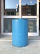 画像3: ブルーペイント　ペーパードラム缶　ファイバードラム　ダストボックス　trash can　ゴミ箱　スチール×硬質厚紙　大型　アンティーク　ビンテージ (3)