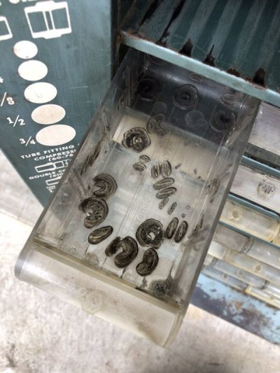 画像3: vintage bolt bin　washier bin　CURTIS INDUSTRIES　ボルト　ワッシャー　ストレージ　メタル枠　プラスティックドロワー　アンティーク　ビンテージ 