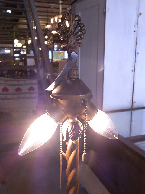 アンティーク　2灯　ベンジャミンソケット　フロアランプ　ビンテージ 1910's 1920's 1930's