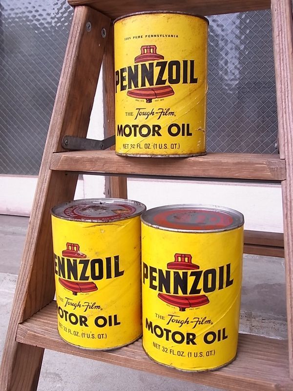 アンティーク　ティン缶　PENNZOIL MOTOR OIL　オイル缶　ビンテージ
