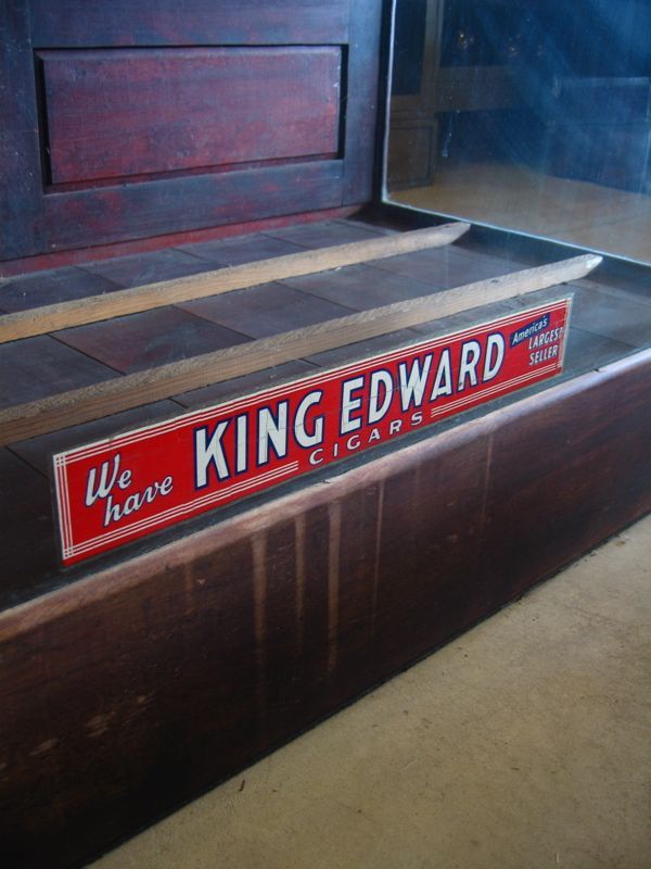 1910'S 1920'S　カウンターショーケース　木枠ガラスショーケース　タバコ　展示ケース　ディスプレーケース　R・G・DUN　KING  EDWARD　LA FENDRICH　シガー　tabaco　cigar　アンティーク　ビンテージ