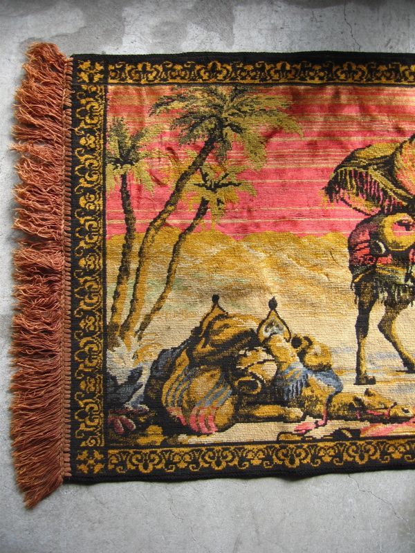 ラグ カーペット 絨毯 ラクダ アラビアン 壁掛け アンティーク ビンテージ-