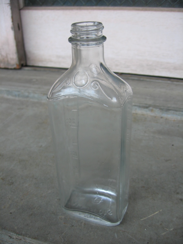 19世紀　ガラスボトル　メディスンボトル　薬瓶　クリアガラス　目盛り　アンティーク　ビンテージ