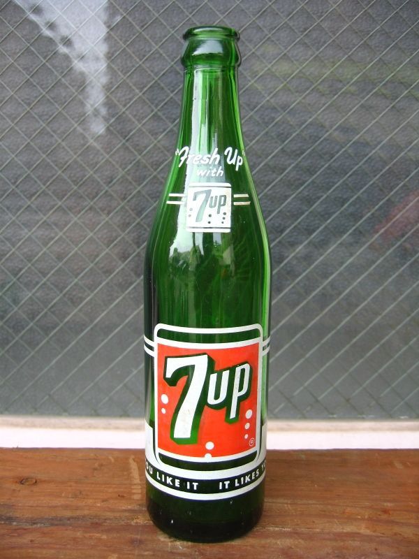 1960'S SODA BOTTLE ソーダボトル ポップボトル ガラス瓶 セブンアップ