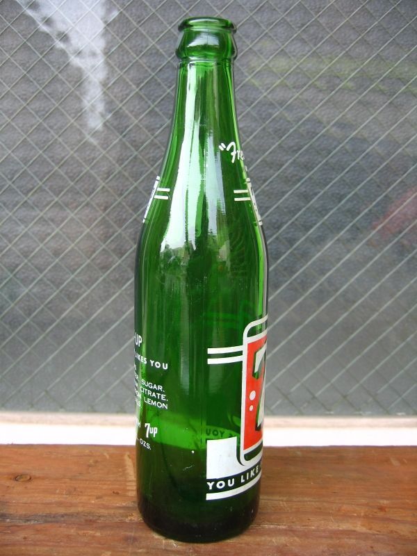 1960'S SODA BOTTLE ソーダボトル ポップボトル ガラス瓶 セブンアップ 