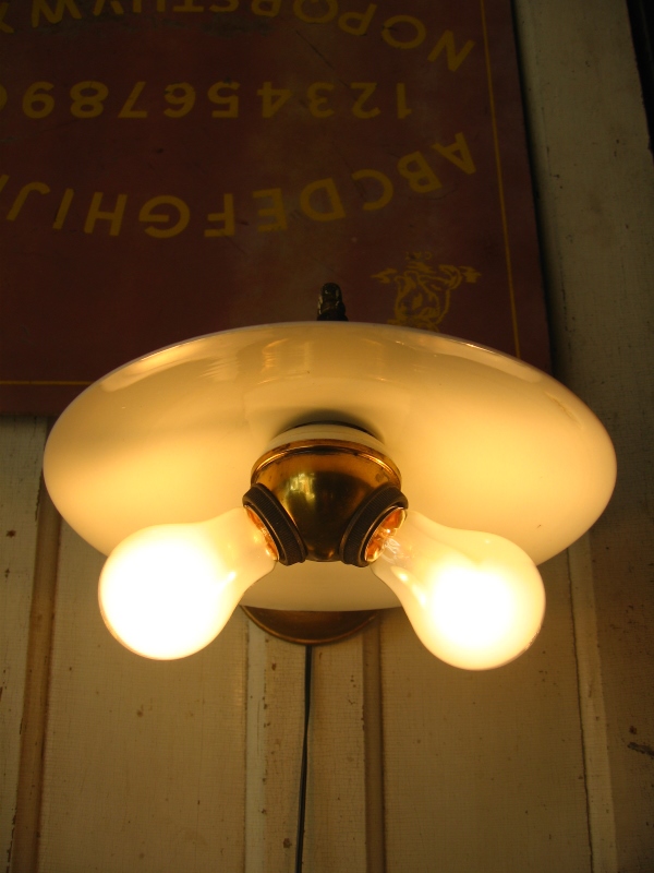 1900s アンティーク Benjamin ベンジャミン 2灯 ソケット ランプ-