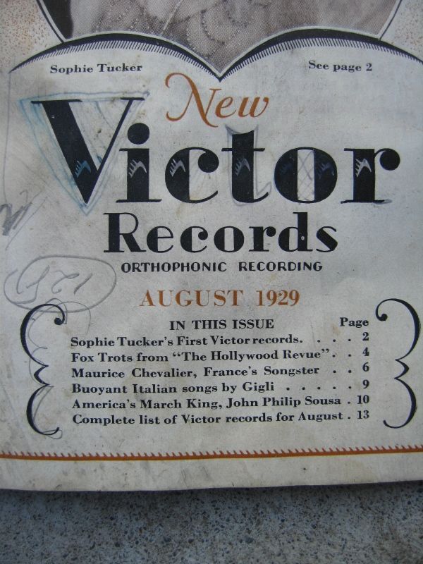 1920'S VICTOR ブックレット ビクター 1929年 ビンテージ オーディオ/// ロストアンドファウンデーション /// 岡山市にて アンティーク家具、ビンテージ雑貨とラスティック、シャビー、インダストリアル店舗什器のオンラインショップです。