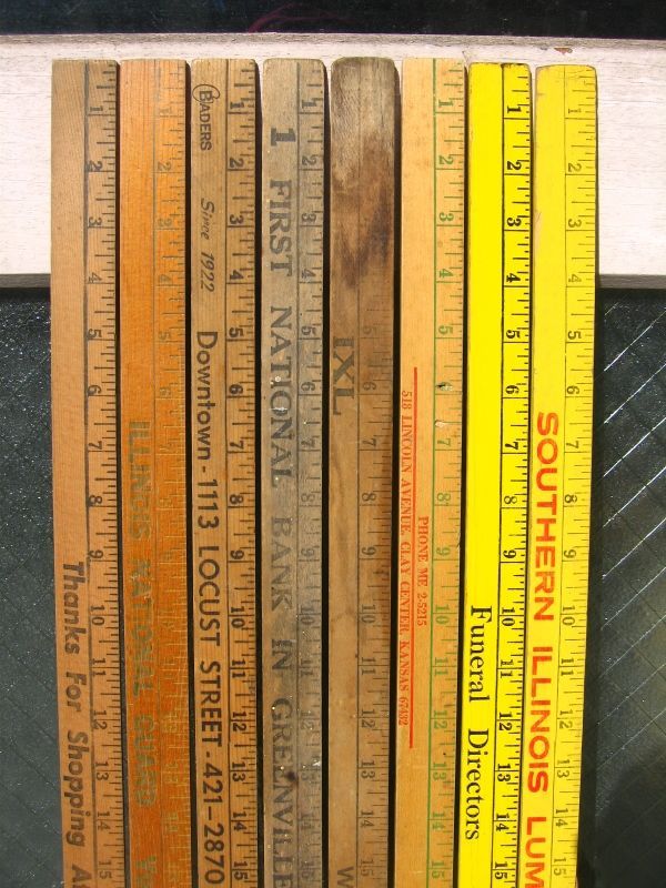【USA vintage】木製 スケール ルーラー ものさし 3