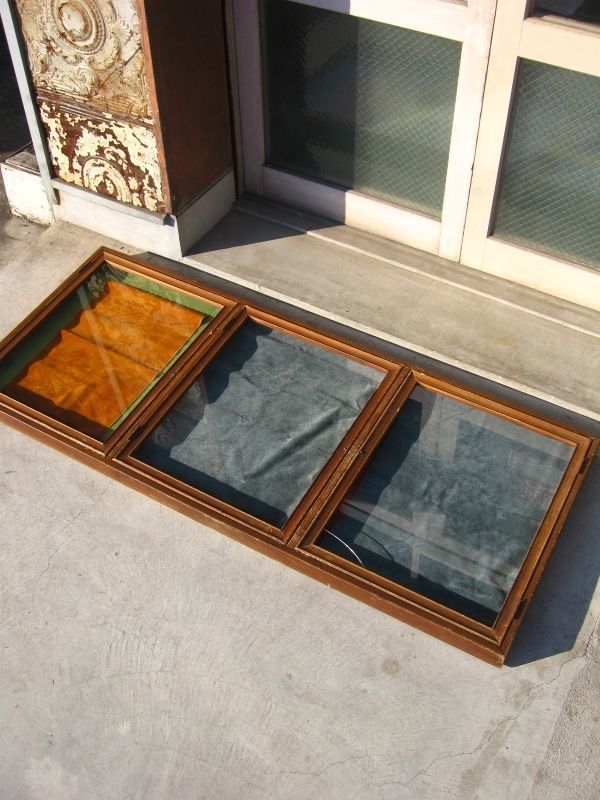 1930'S 40'S 木枠ガラス ショーケース 展示ケース 卓上 壁面