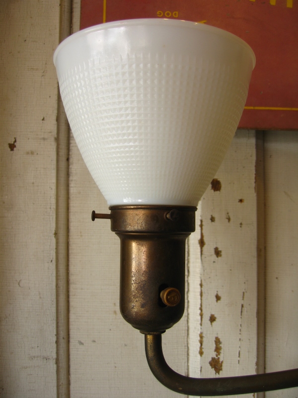 1930'S アールデコ フロアランプ ミルクガラスシェード 装飾 1灯 真鍮 