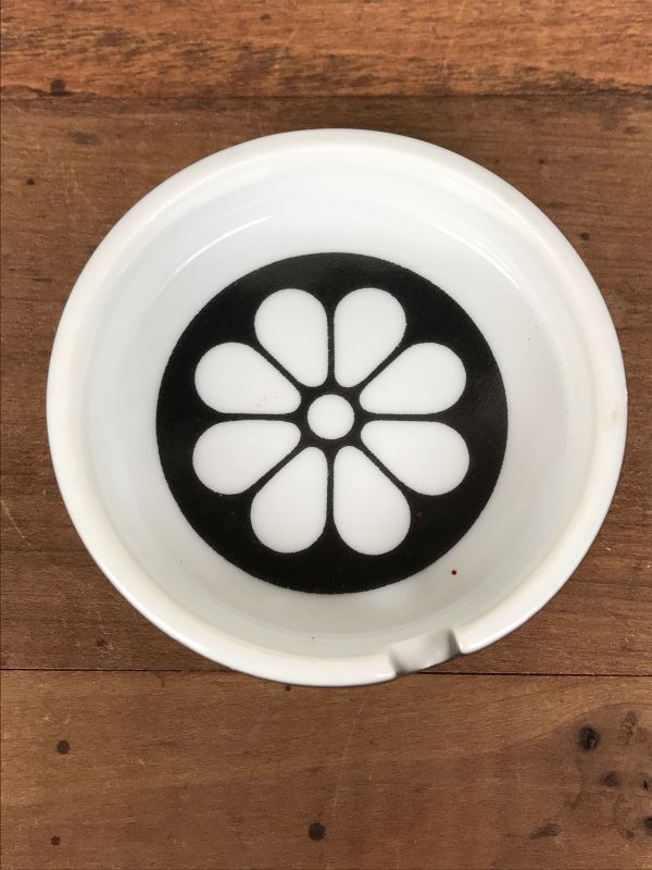 大正ロマン 昭和レトロ 灰皿 アッシュトレイ 陶器 花柄 MADE IN JAPAN