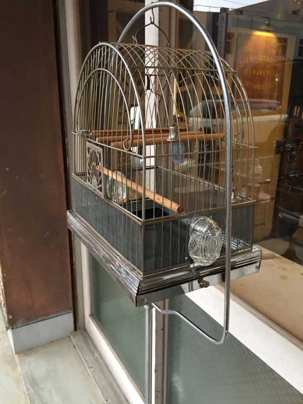 バードケージ CROWN GLASS FEEDER スタンド付き鳥かご bird cage