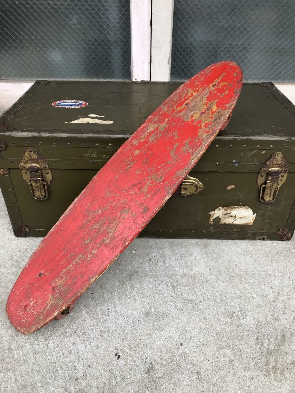 1950'S 60'S　アーリー　スケートボード　スケボー　VINTAGE SKATEBOARD　ウッド　ウォールシェルフとして　ディスプレイに　 カリフォルニア　オールド　サーフ　アンティーク　ビンテージ