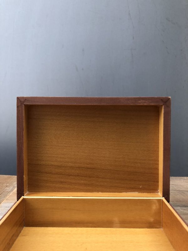 ポーランド製 ウッドボックス 木箱 小物入れ ひまわり POLAND 装飾付き
