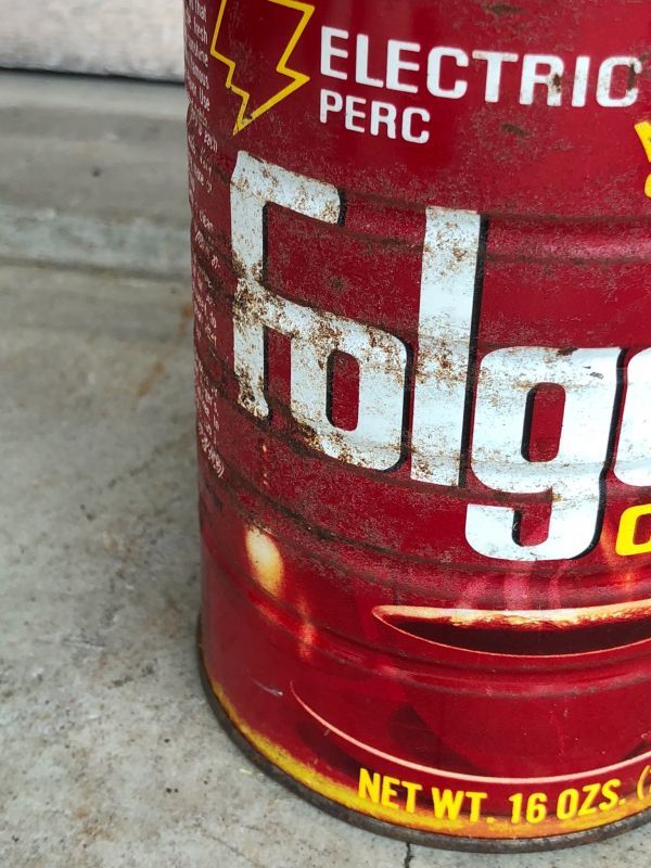ティン缶 Folger's coffee コーヒー缶 小型 アドバタイジング
