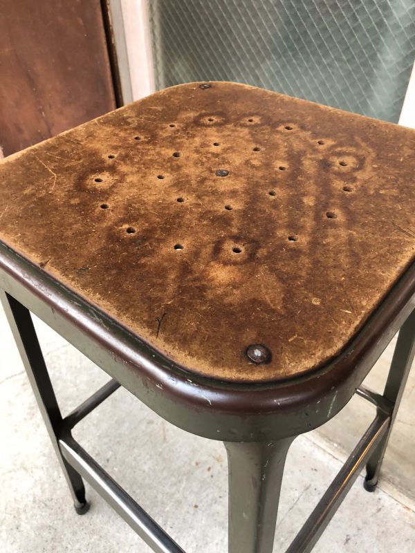 1950'S リオン リヨン FACTORY STOOL industrial メタルスツール