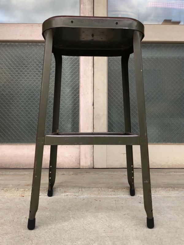 1950'S リオン リヨン FACTORY STOOL industrial メタルスツール