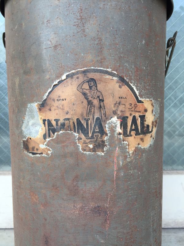 1910'S 20'S ティン缶 アドバタイジング缶 トラッシュカン ゴミ箱 傘 