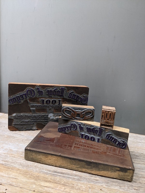 レア！ Independent Order of Odd Fellows printing blocks 5PCS/SET