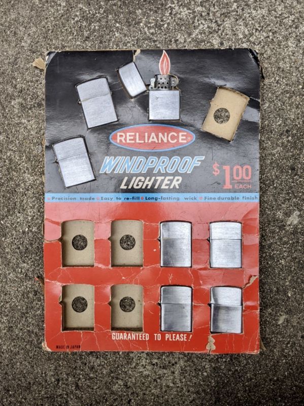 'S 'S RELIANCE WIND PROOF LIGHTER JAPAN MADE NOS デッド