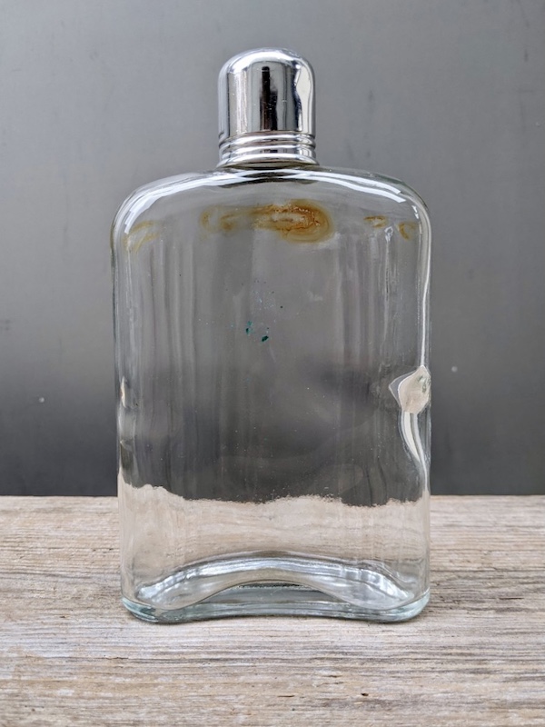 1950'S 60'S フラスク スキットル レザーカバー glass flasks leather