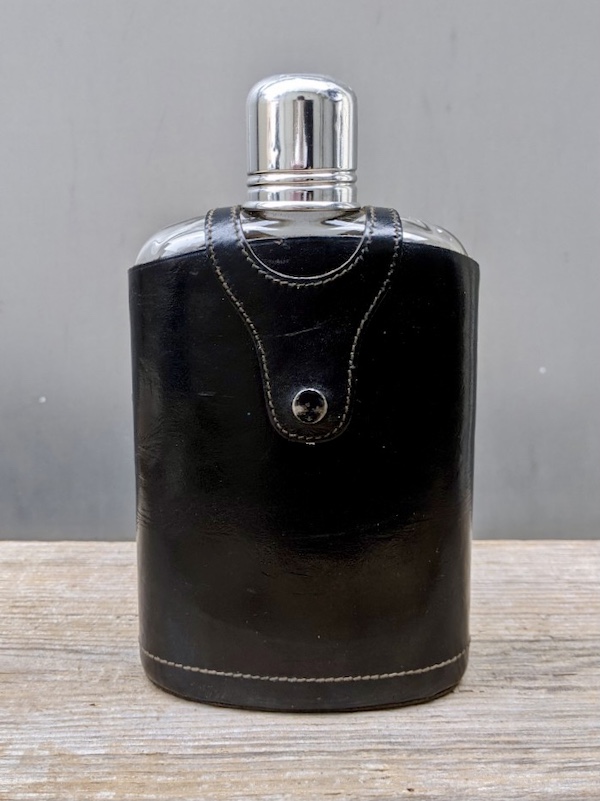 1950'S 60'S フラスク スキットル レザーカバー glass flasks leather