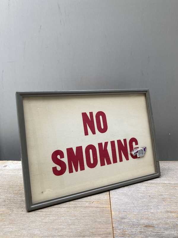 1940'S 50'S レア NO SMOKING 禁煙 喫煙禁止 ノースモーキング サイン