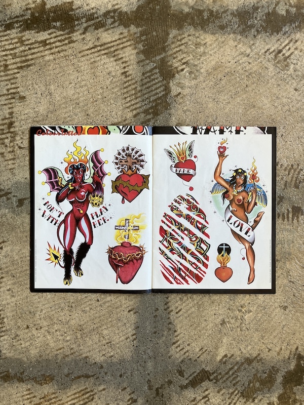 タトゥー本 タトゥーデザインブック アメリカンタトゥー クラシックデザイン 刺青 入墨 TATTOO 2冊set 洋書 古本 デザインソースに  ディスプレイに ビンテージ