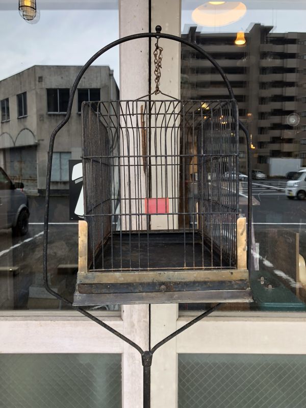 シャビーな風合い◾️アイアン金属製 鳥籠バードゲージ× スタンド - 雑貨